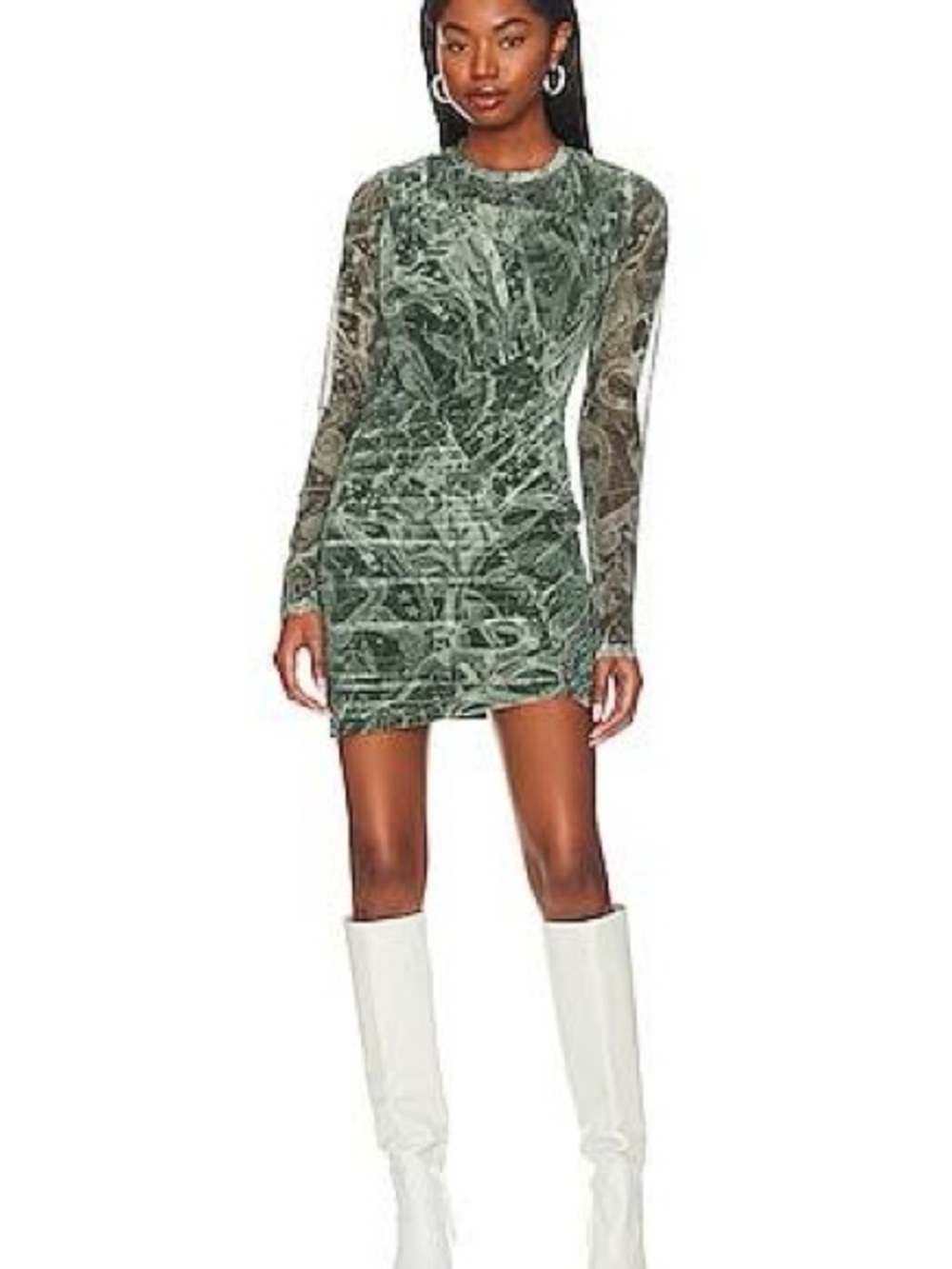 Simkhai Augusta Mesh Mini Dress